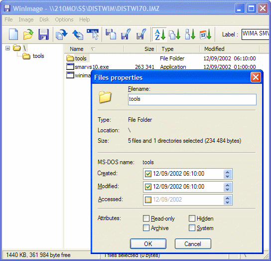 WinImage Screenshot